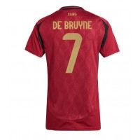 Camiseta Bélgica Kevin De Bruyne #7 Primera Equipación Replica Eurocopa 2024 para mujer mangas cortas